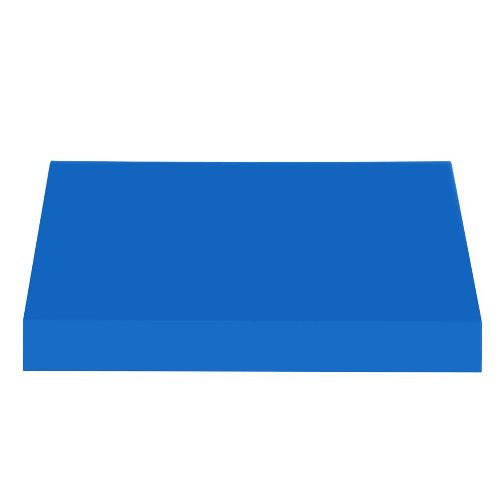 Awntech 5.375 ft New Yorker Fixed Awning Acrylic Fabric, Bright Blue