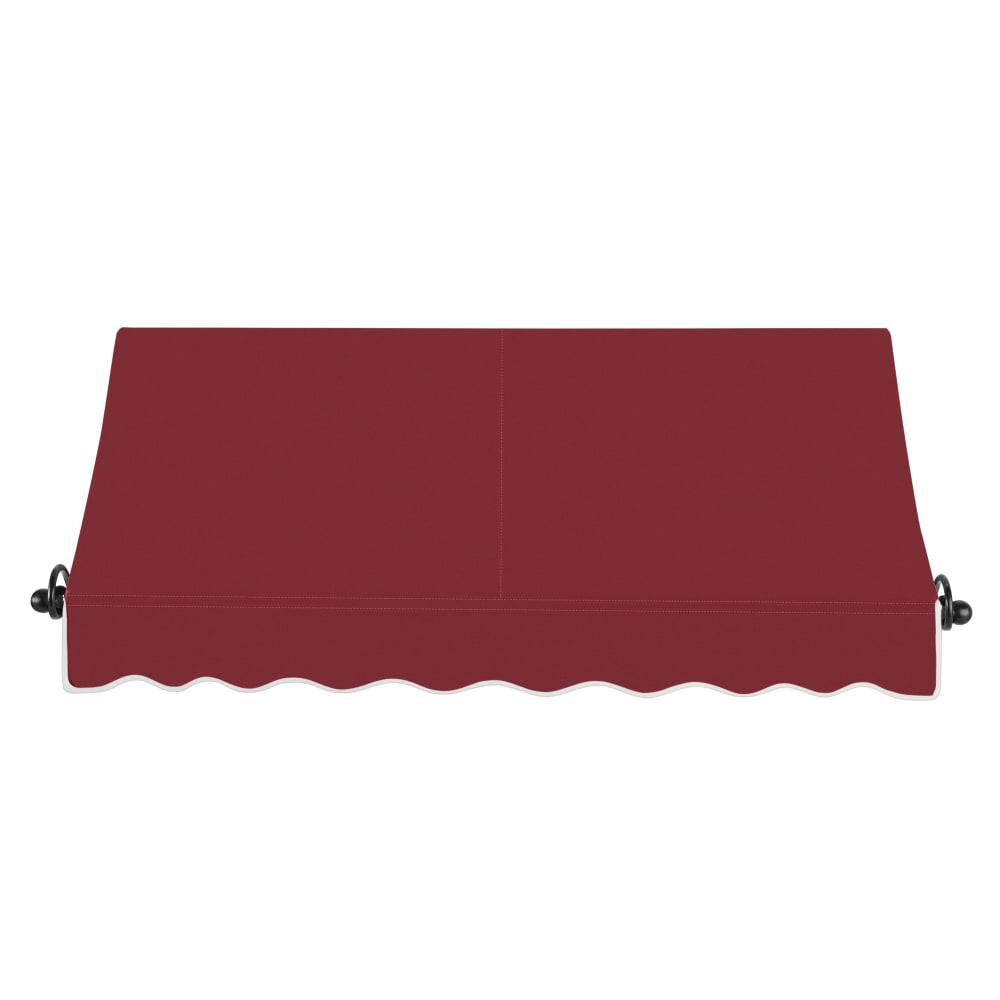 Awntech 5.375 ft Charleston Fixed Awning Acrylic Fabric, Burgundy