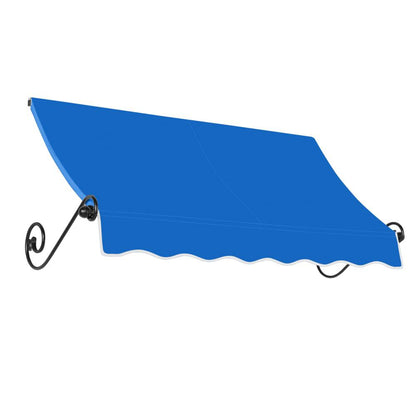 Awntech 5.375 ft Charleston Fixed Awning Acrylic Fabric, Bright Blue