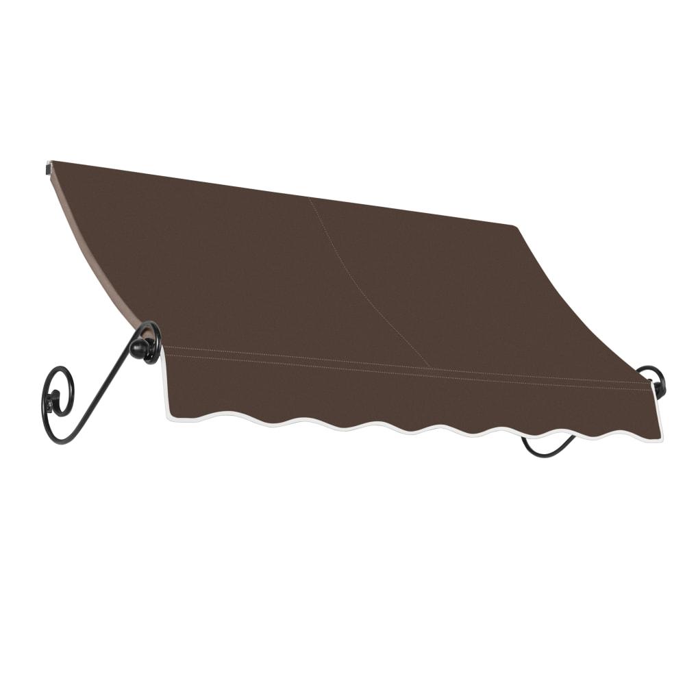 Awntech 5.375 ft Charleston Fixed Awning Acrylic Fabric, Brown