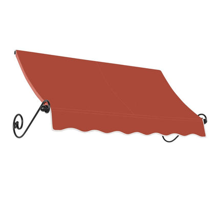 Awntech 5.375 ft Charleston Fixed Awning Acrylic Fabric, Terracotta