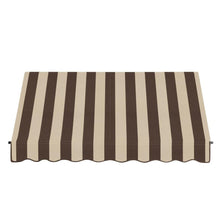 Awntech 8.375 ft Santa Fe Fixed Awning Acrylic Fabric, Brown/Tan Stripe