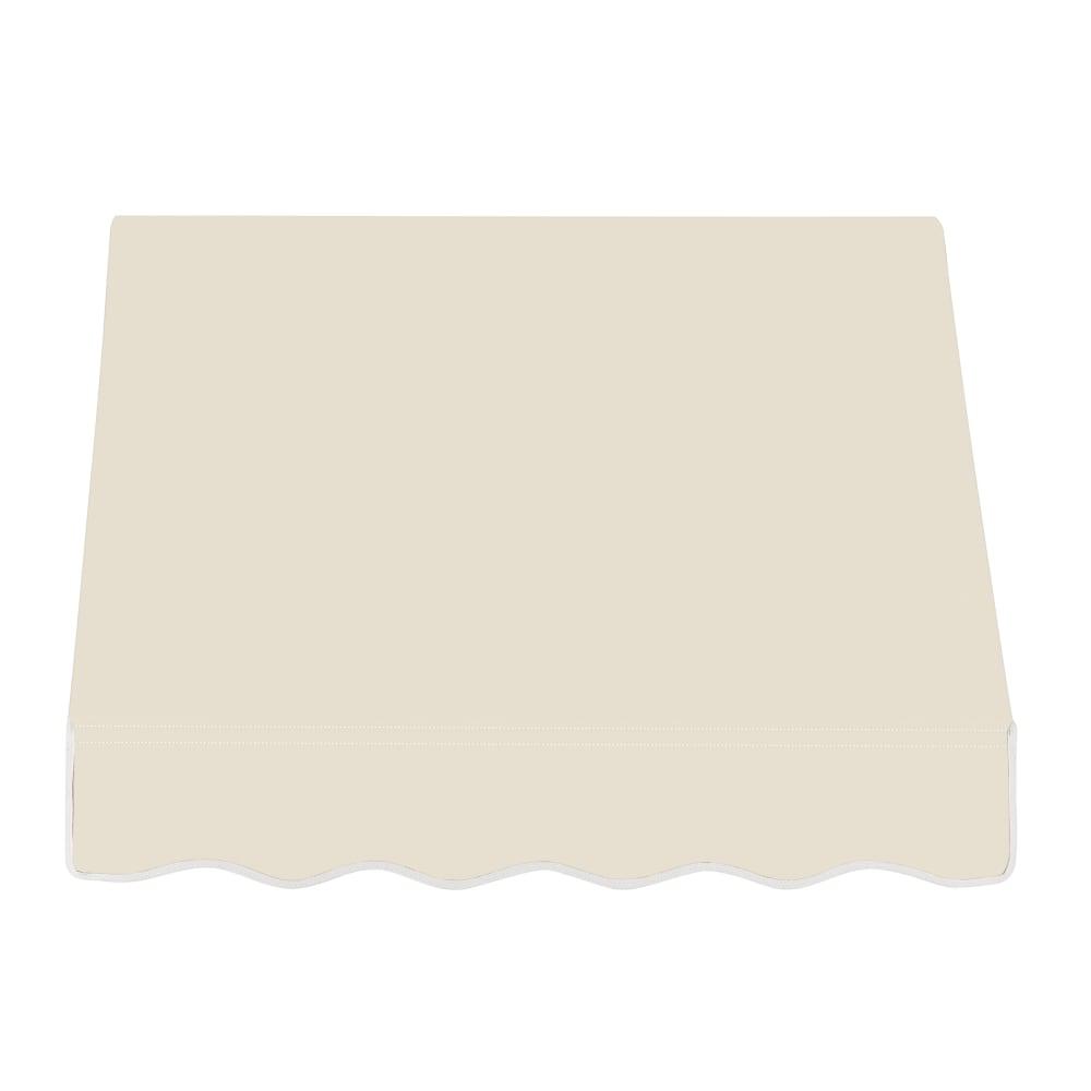 Awntech 4.375 ft Dallas Retro Fixed Awning Acrylic Fabric, Linen