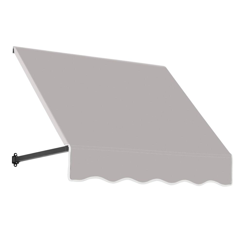 Awntech 4.375 ft Dallas Retro Fixed Awning Acrylic Fabric, Gray