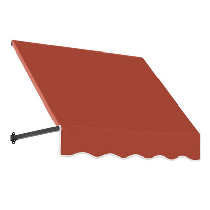 Awntech 4.375 ft Dallas Retro Fixed Awning Acrylic Fabric, Terracotta