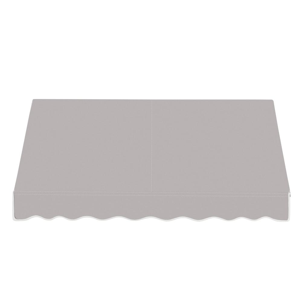 Awntech 5.375 ft Dallas Retro Fixed Awning Acrylic Fabric, Gray