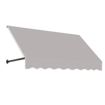 Awntech 5.375 ft Dallas Retro Fixed Awning Acrylic Fabric, Gray