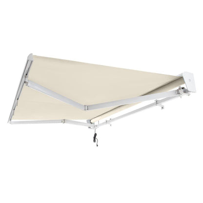 12' x 10' Destin Left Motor Left Motorized Patio Retractable Awning, Linen