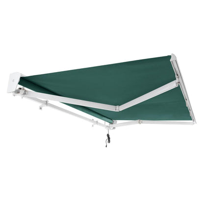 12' x 10' Destin Right Motor Right Motorized Patio Retractable Awning, Forest