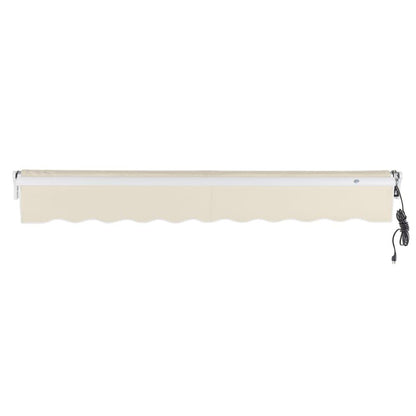 14' x 10' Maui Right Motor Right Motorized Patio Retractable Awning, Linen