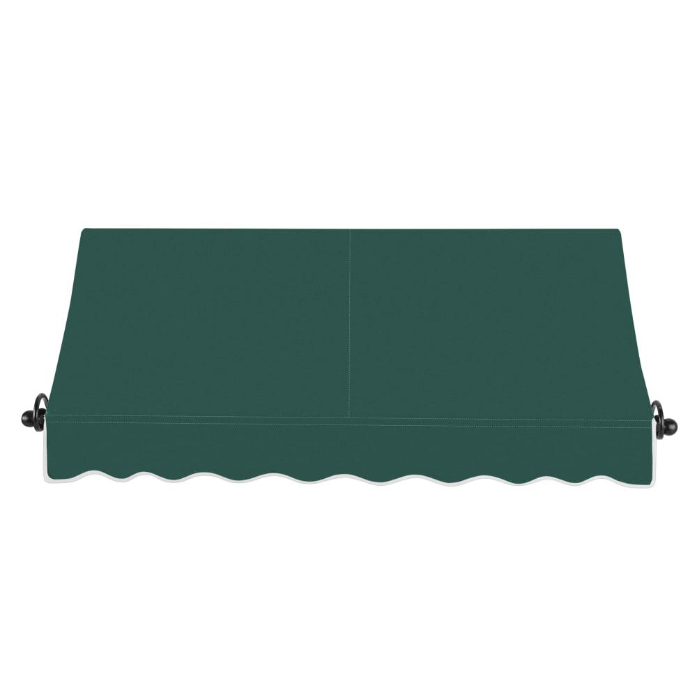 Awntech 6.375 ft Charleston Fixed Awning Acrylic Fabric, Forest