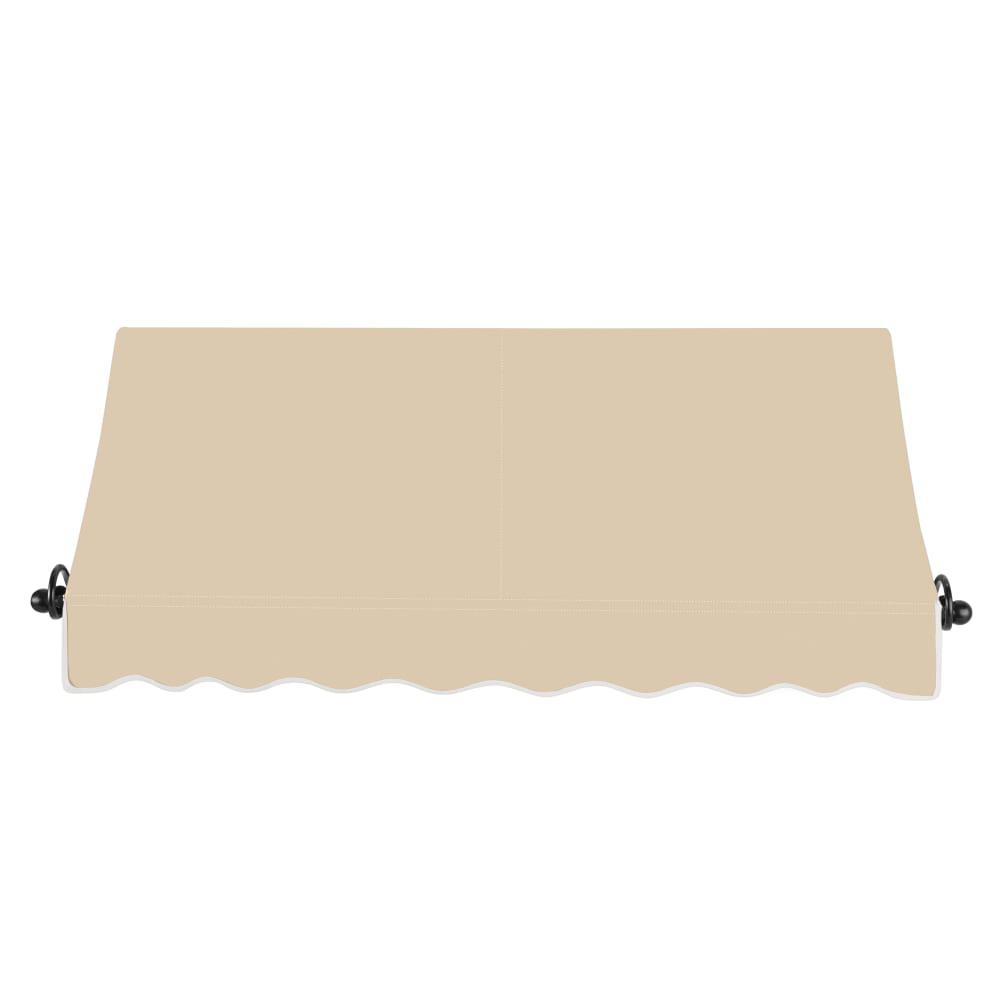 Awntech 6.375 ft Charleston Fixed Awning Acrylic Fabric, Tan