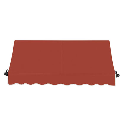 Awntech 6.375 ft Charleston Fixed Awning Acrylic Fabric, Terracotta