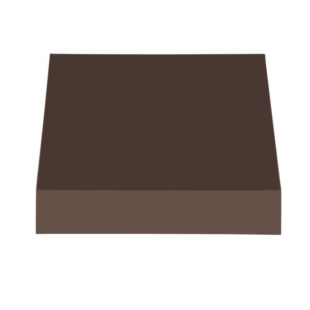 Awntech 3.375 ft New Yorker Fixed Awning Acrylic Fabric, Brown