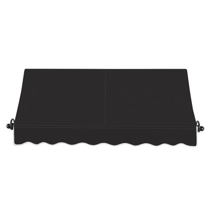 Awntech 8.375 ft Charleston Fixed Awning Acrylic Fabric, Black