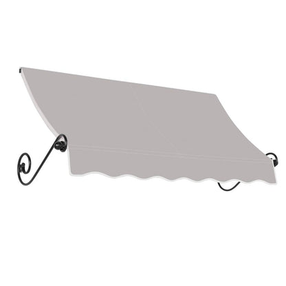 Awntech 8.375 ft Charleston Fixed Awning Acrylic Fabric, Gray