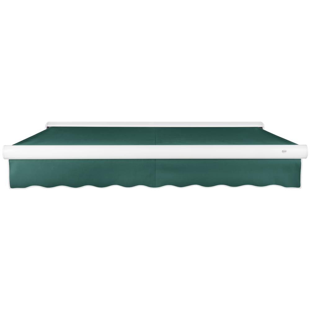 24' x 10' Full Cassette Right Motorized Patio Retractable Awning, Forest