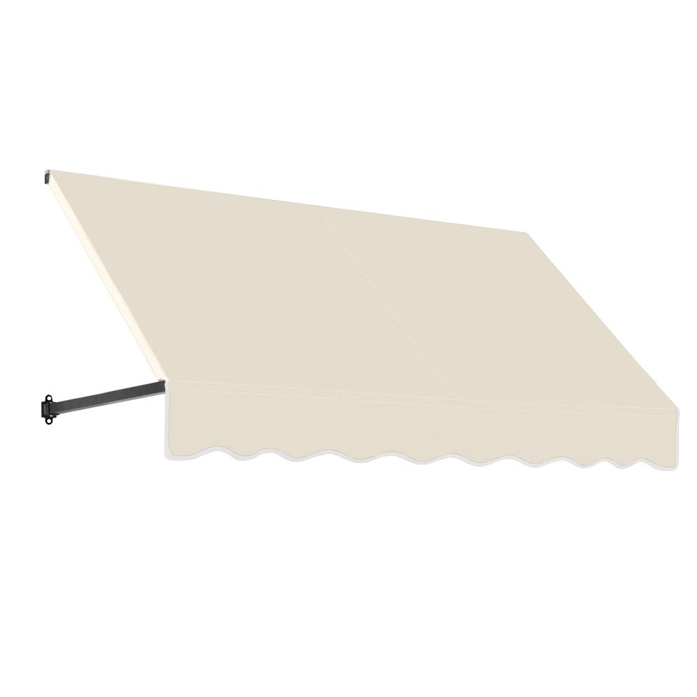 Awntech 7.375 ft Dallas Retro Fixed Awning Acrylic Fabric, Linen