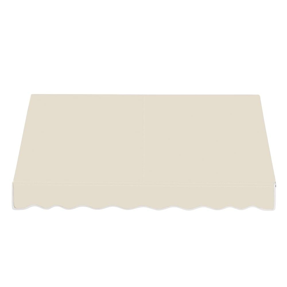 Awntech 8.375 ft Dallas Retro Fixed Awning Acrylic Fabric, Linen