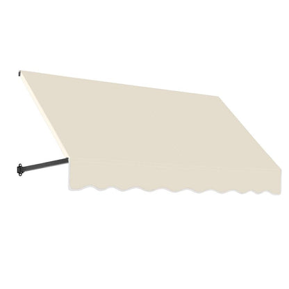 Awntech 8.375 ft Dallas Retro Fixed Awning Acrylic Fabric, Linen