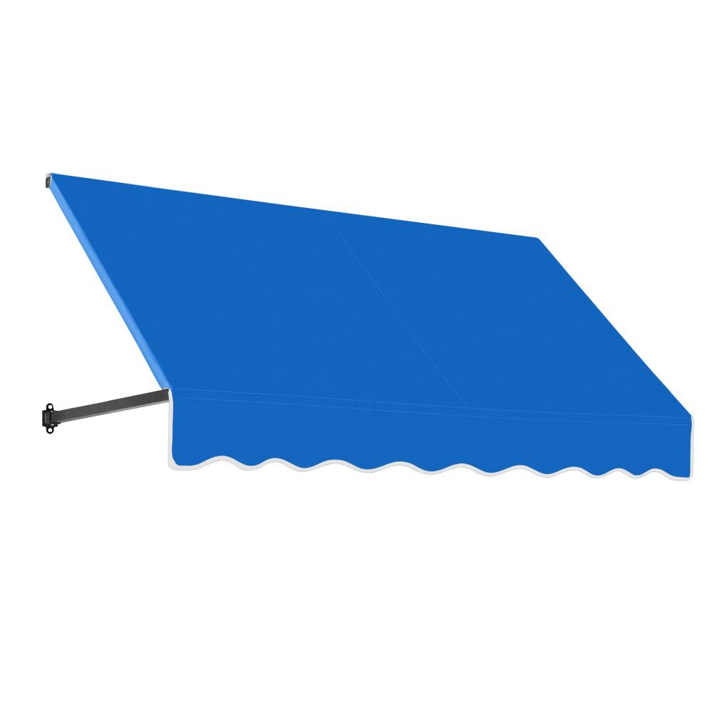 Awntech 6.375 ft Dallas Retro Fixed Awning Acrylic Fabric, Bright Blue