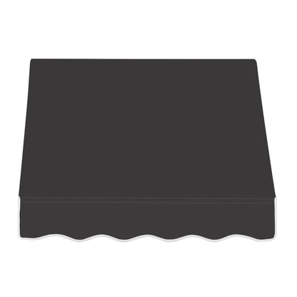 Awntech 3.375 ft Dallas Retro Fixed Awning Acrylic Fabric, Black