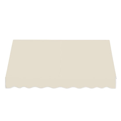 Awntech 6.375 ft Dallas Retro Fixed Awning Acrylic Fabric, Linen