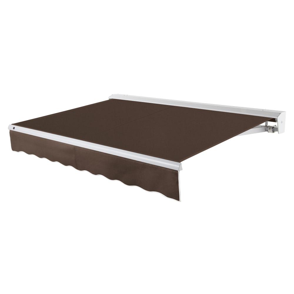 24' x 10' Destin Left Motor Left Motorized Patio Retractable Awning, Brown