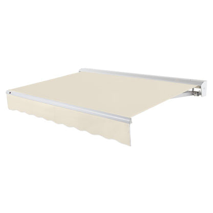 24' x 10' Destin Left Motor Left Motorized Patio Retractable Awning, Linen