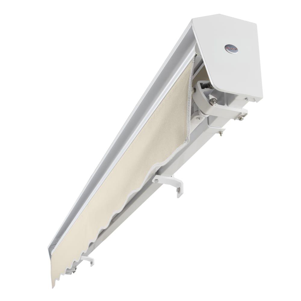 24' x 10' Destin Left Motor Left Motorized Patio Retractable Awning, Linen