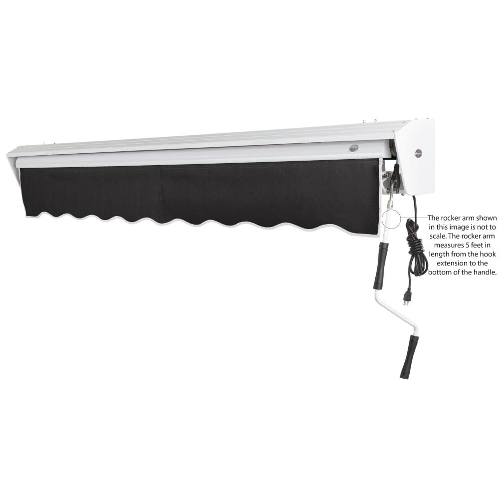 14' x 10' Destin Right Motor Right Motorized Patio Retractable Awning, Black