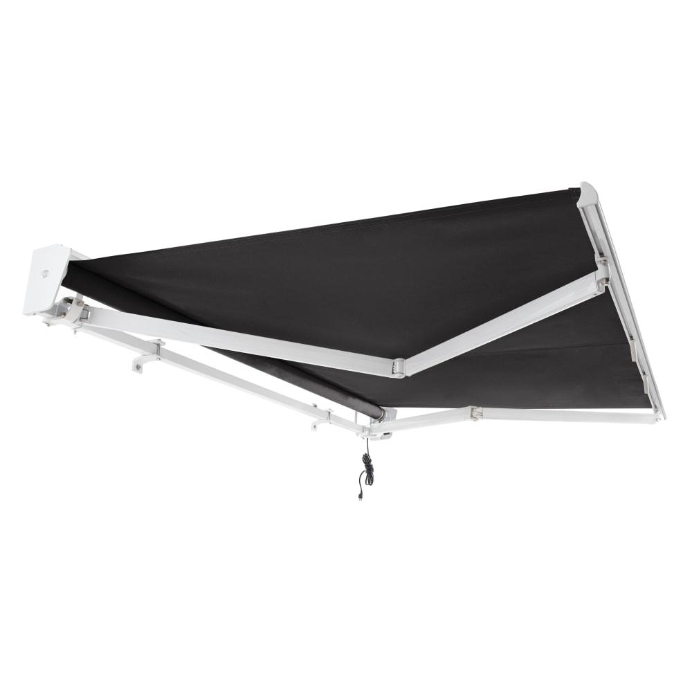 14' x 10' Destin Right Motor Right Motorized Patio Retractable Awning, Black