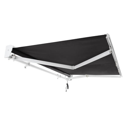 14' x 10' Destin Right Motor Right Motorized Patio Retractable Awning, Black
