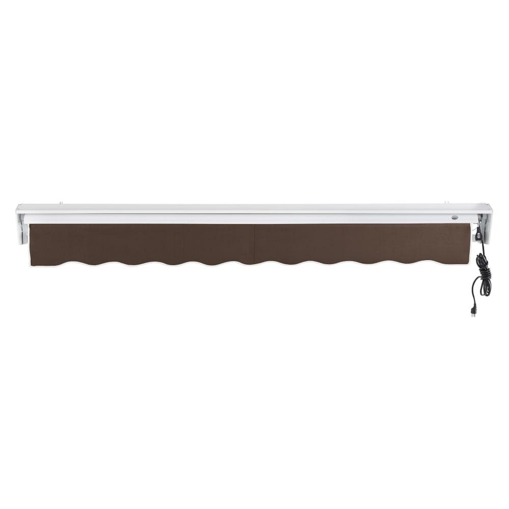 14' x 10' Destin Right Motor Right Motorized Patio Retractable Awning, Brown
