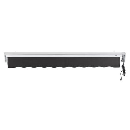 14' x 10' Destin Right Motor Right Motorized Patio Retractable Awning, Black