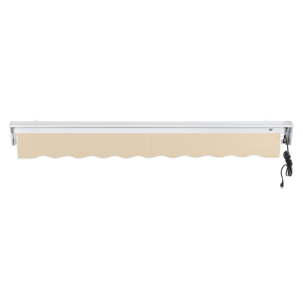 14' x 10' Destin Right Motor Right Motorized Patio Retractable Awning, Tan