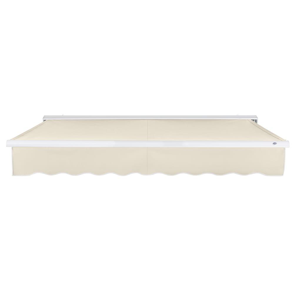 24' x 10' Destin Left Motor Left Motorized Patio Retractable Awning, Linen