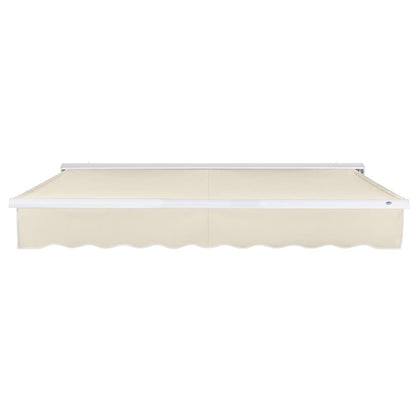 24' x 10' Destin Left Motor Left Motorized Patio Retractable Awning, Linen