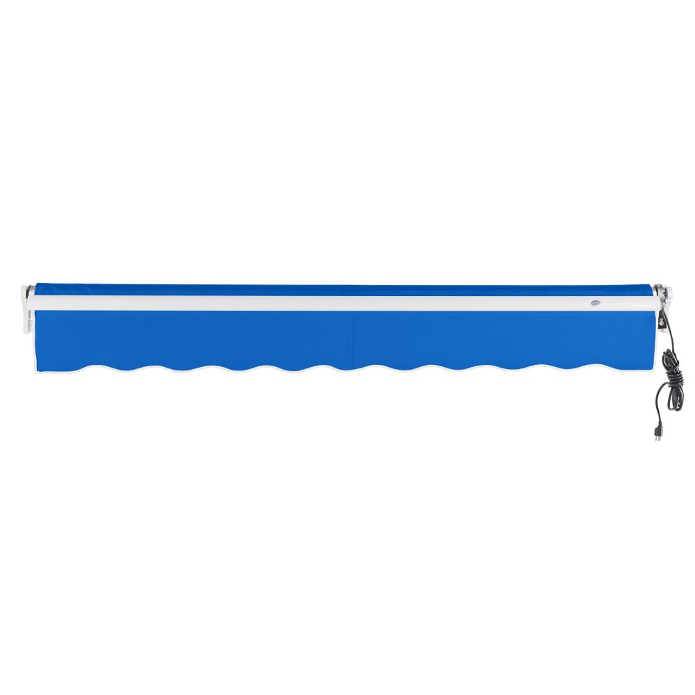 14' x 10' Maui Right Motor Right Motorized Patio Retractable Awning, Bright Blue
