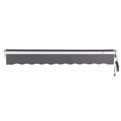 14' x 10' Maui Right Motor Right Motorized Patio Retractable Awning, Gunmetal