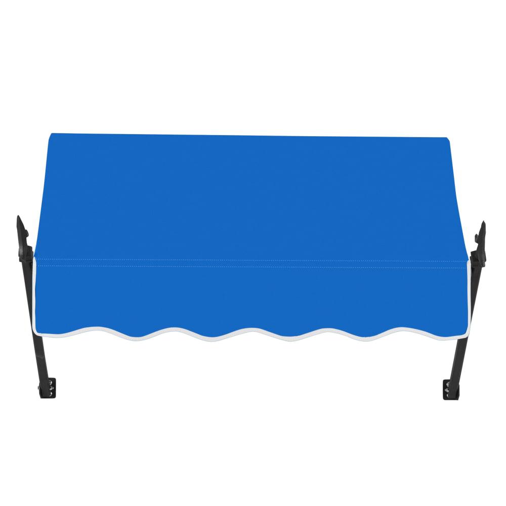 Awntech 3.375 ft New Orleans Fixed Awning Acrylic Fabric, Bright Blue
