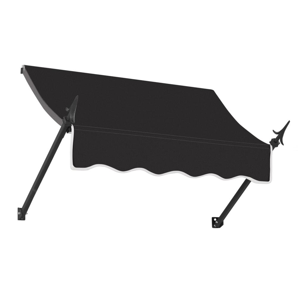 Awntech 3.375 ft New Orleans Fixed Awning Acrylic Fabric, Black