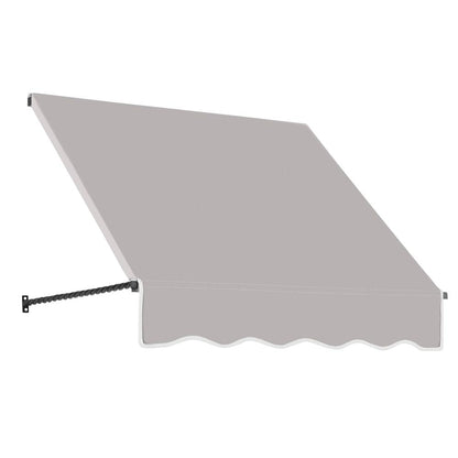Awntech 3.375 ft Santa Fe Fixed Awning Acrylic Fabric, Gray