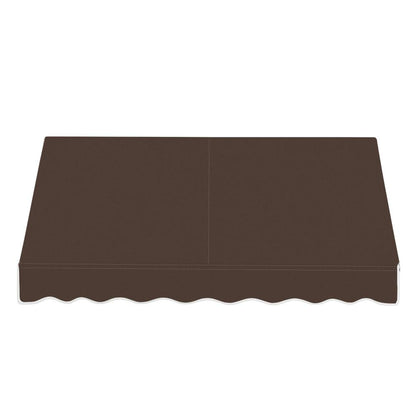 Awntech 6.375 ft Dallas Retro Fixed Awning Acrylic Fabric, Brown