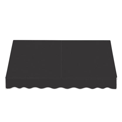 Awntech 6.375 ft Dallas Retro Fixed Awning Acrylic Fabric, Black