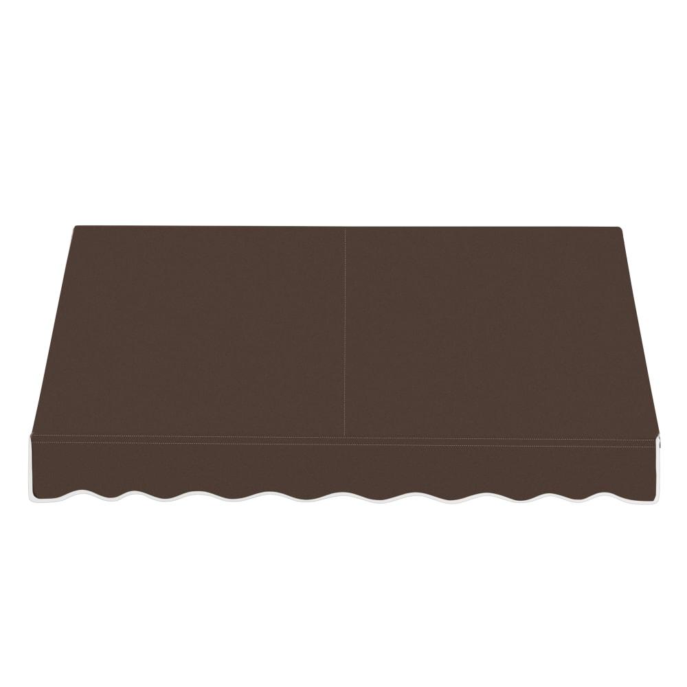 Awntech 8.375 ft Dallas Retro Fixed Awning Acrylic Fabric, Brown