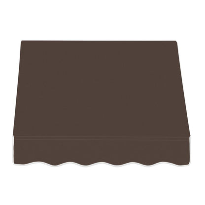Awntech 4.375 ft Dallas Retro Fixed Awning Acrylic Fabric, Brown