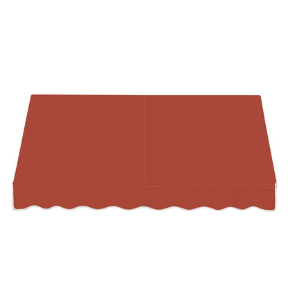 Awntech 8.375 ft Dallas Retro Fixed Awning Acrylic Fabric, Terracotta