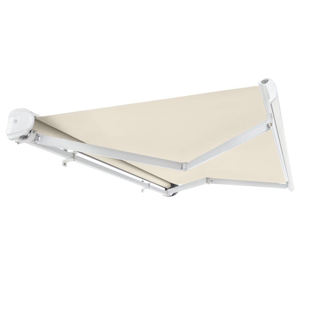 16' x 10' Full Cassette Manual Patio Retractable Awning Acrylic Fabric, Linen