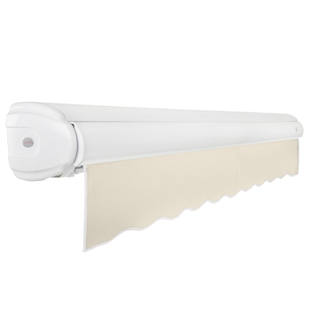 16' x 10' Full Cassette Manual Patio Retractable Awning Acrylic Fabric, Linen